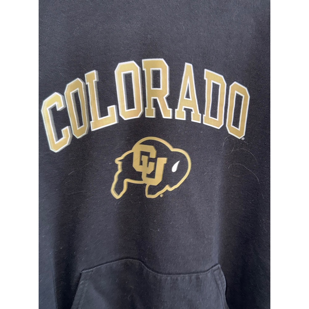 Champion Colorado Buffaloes Hoodie Mens Large Black CU Boulder Sweatshirt - Picture 2 of 4